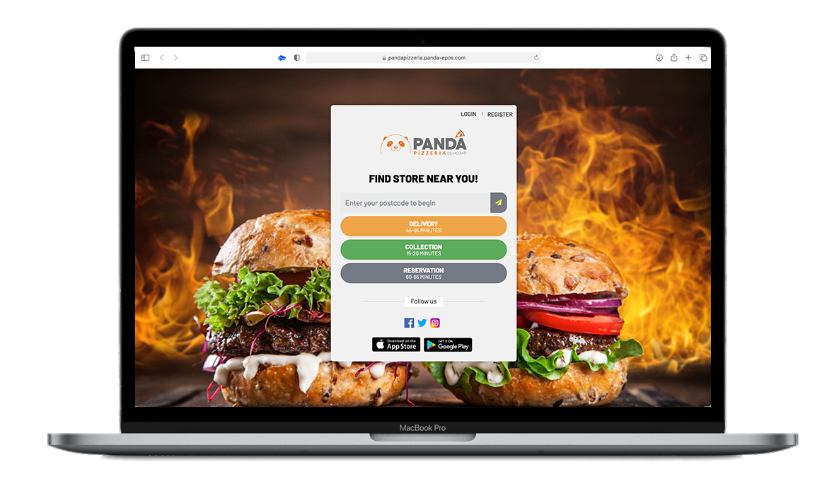 Online Ordering Website MacBook
